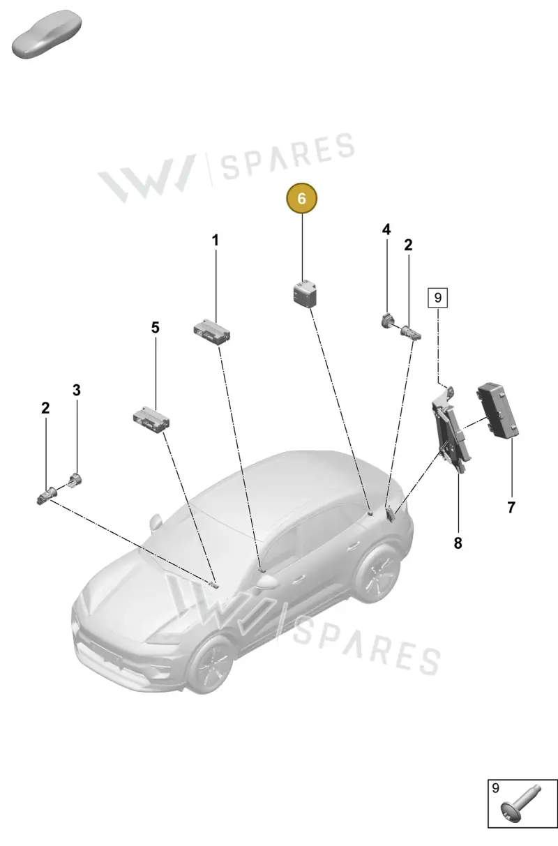 5H0919309J — Porsche Macan (2024-2024) diagram p61905700, position 6
