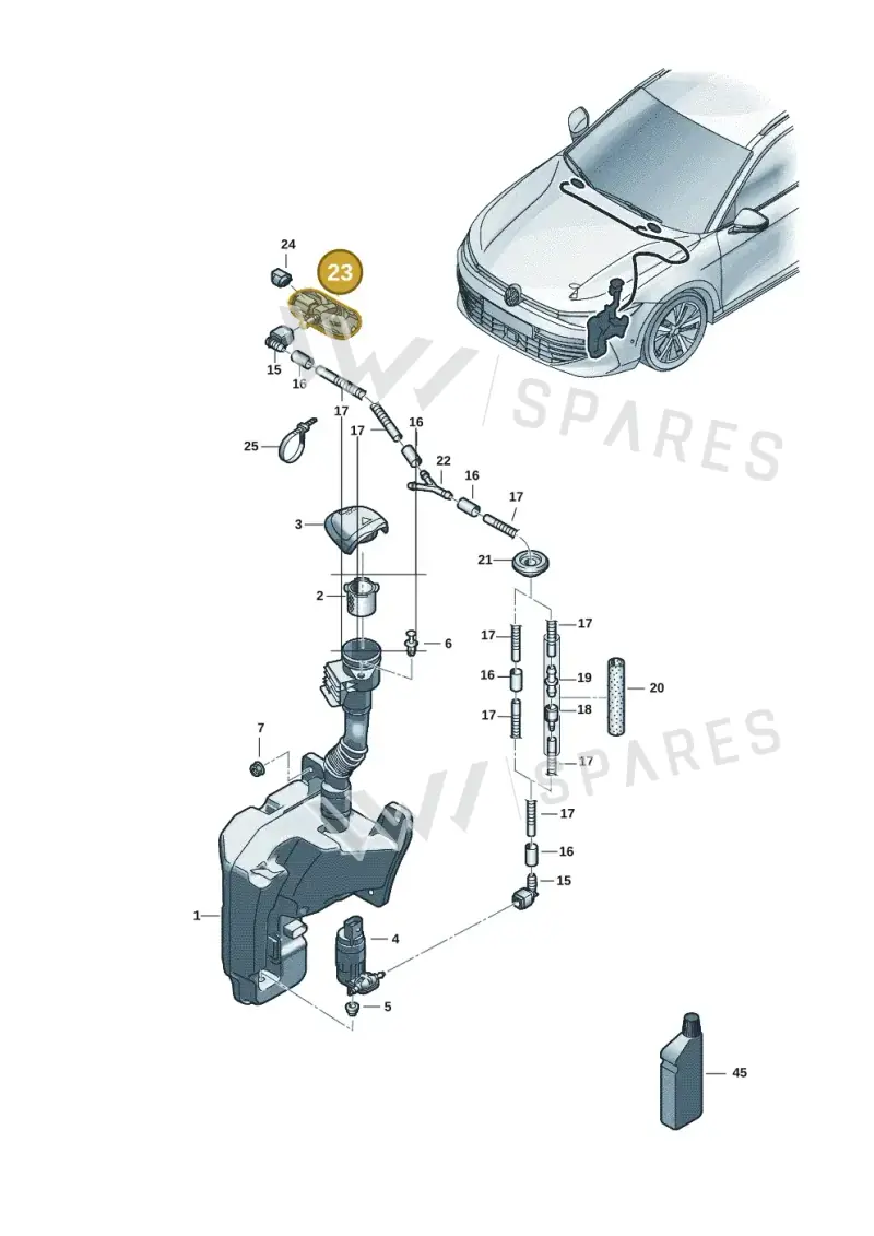 5H0955985 — Volkswagen Passat estate (2023-) diagram 3j0955100, position 23
