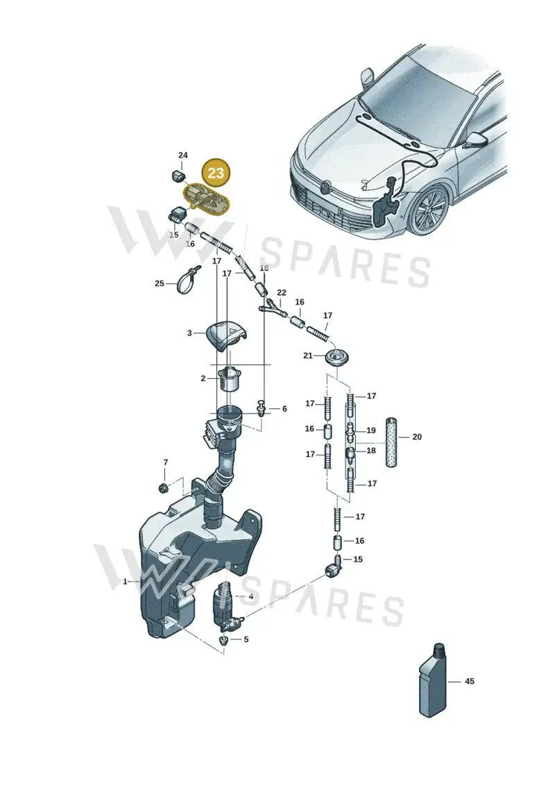 5H0955986 — Volkswagen Passat estate (2023-) diagram 3j0955100, position 23