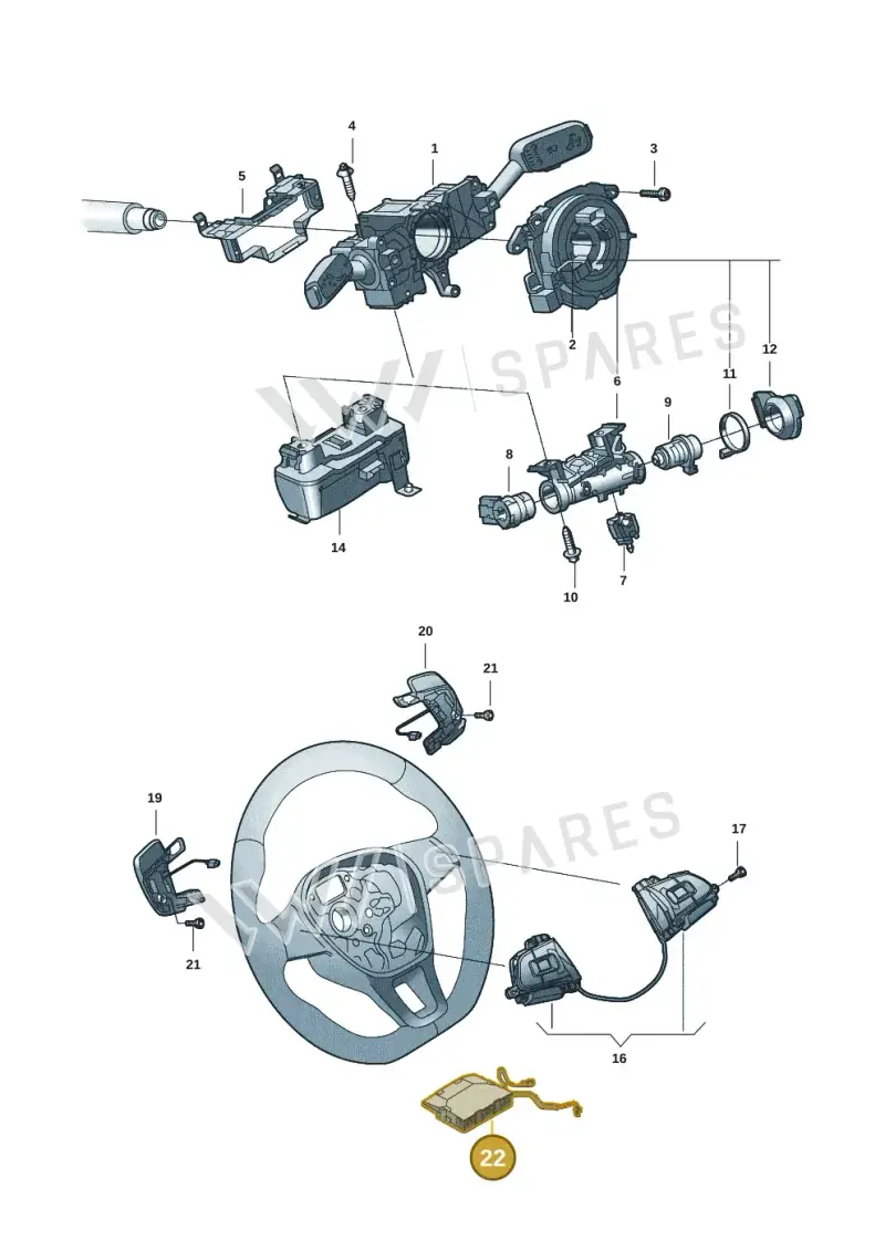 5H0959542K — Volkswagen Nivus (2020-) diagram 67b953050, position 22