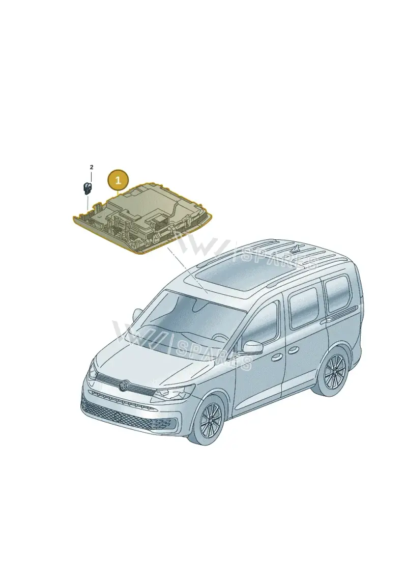 5H0959561ACTJA — Volkswagen Caddy Maxi Kombi (2020-2024) diagram 2ka959002, position 1
