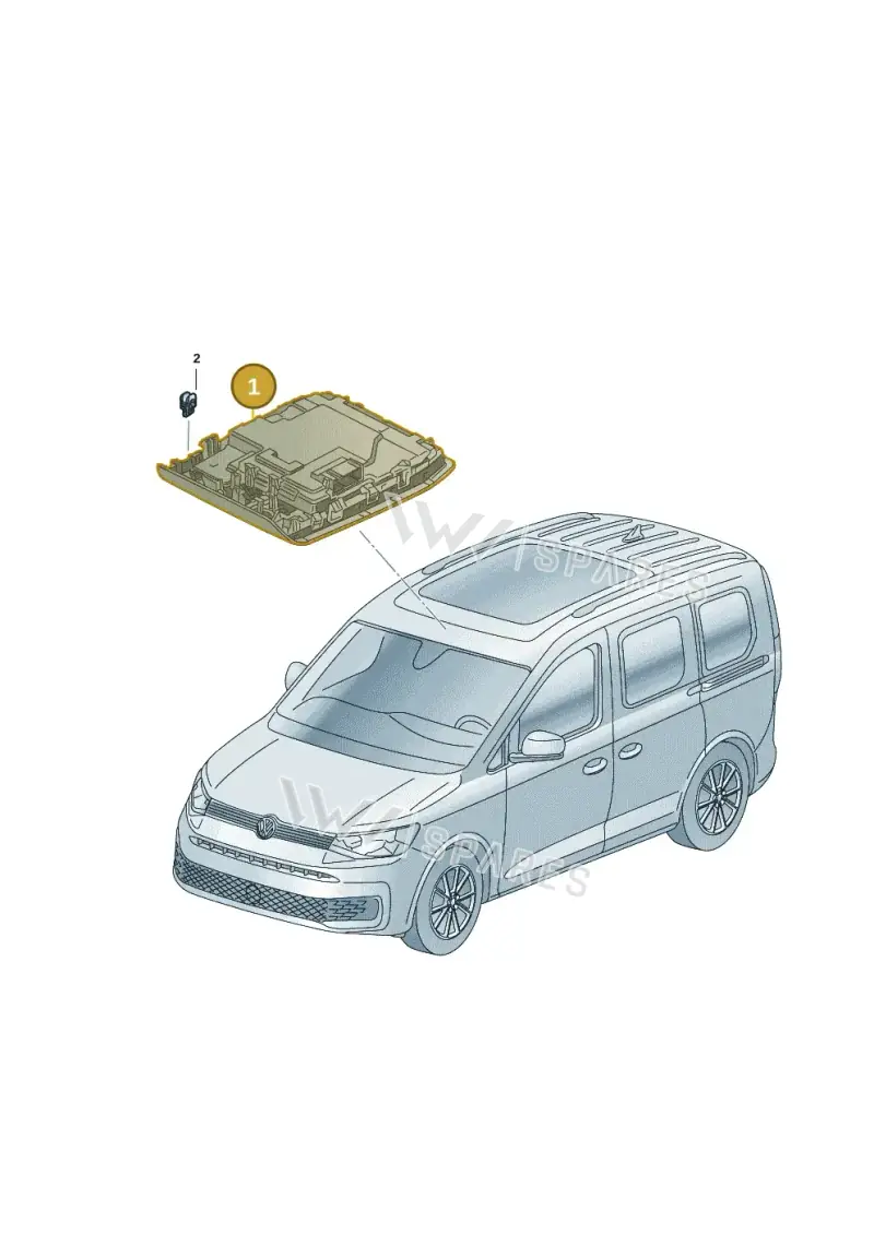 5H0959561BHTJA — Volkswagen Caddy Maxi Kombi (2020-2024) diagram 2ka959002, position 1