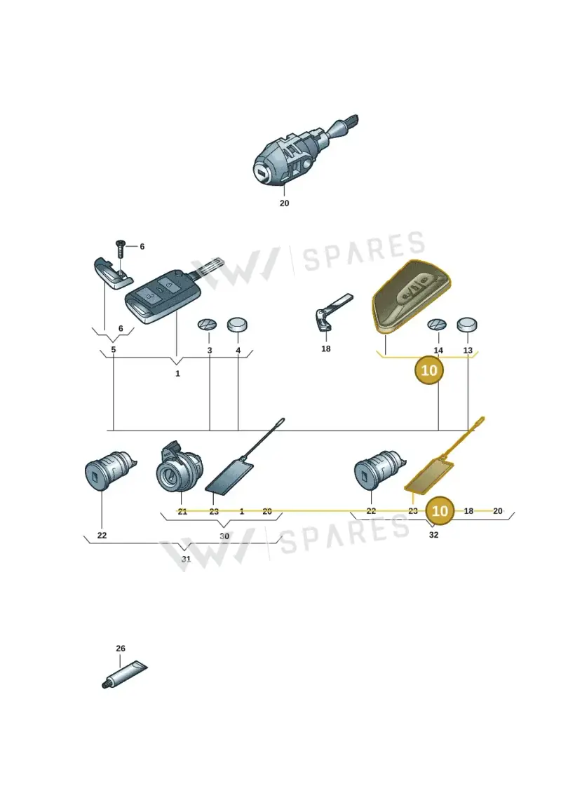 5H0959753BLAUD — Volkswagen Caddy Maxi Kombi (2020-2024) diagram 2ka837100, position 10