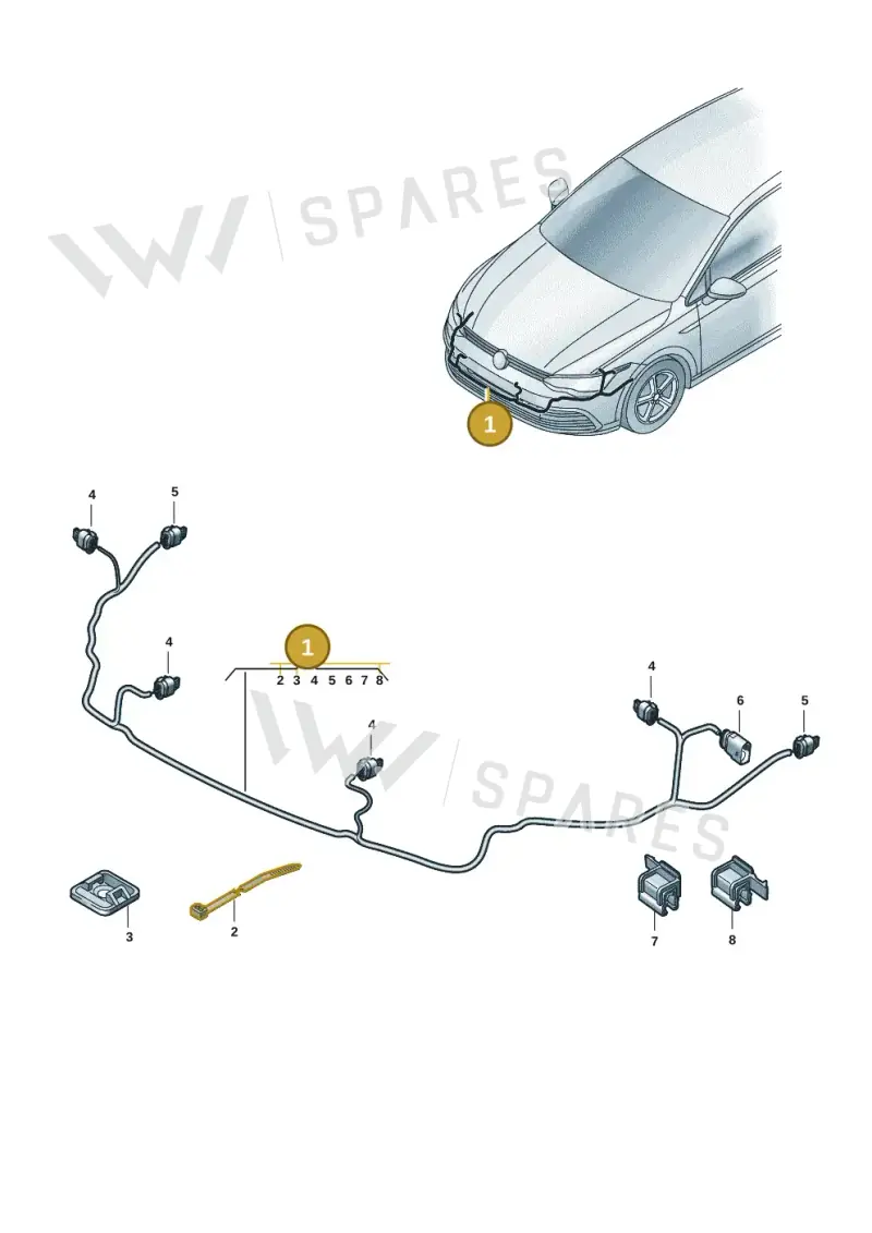 5H0971095K — Volkswagen Golf 2.0 BlueMotion (2019-2024) diagram 5h0971000, position 1