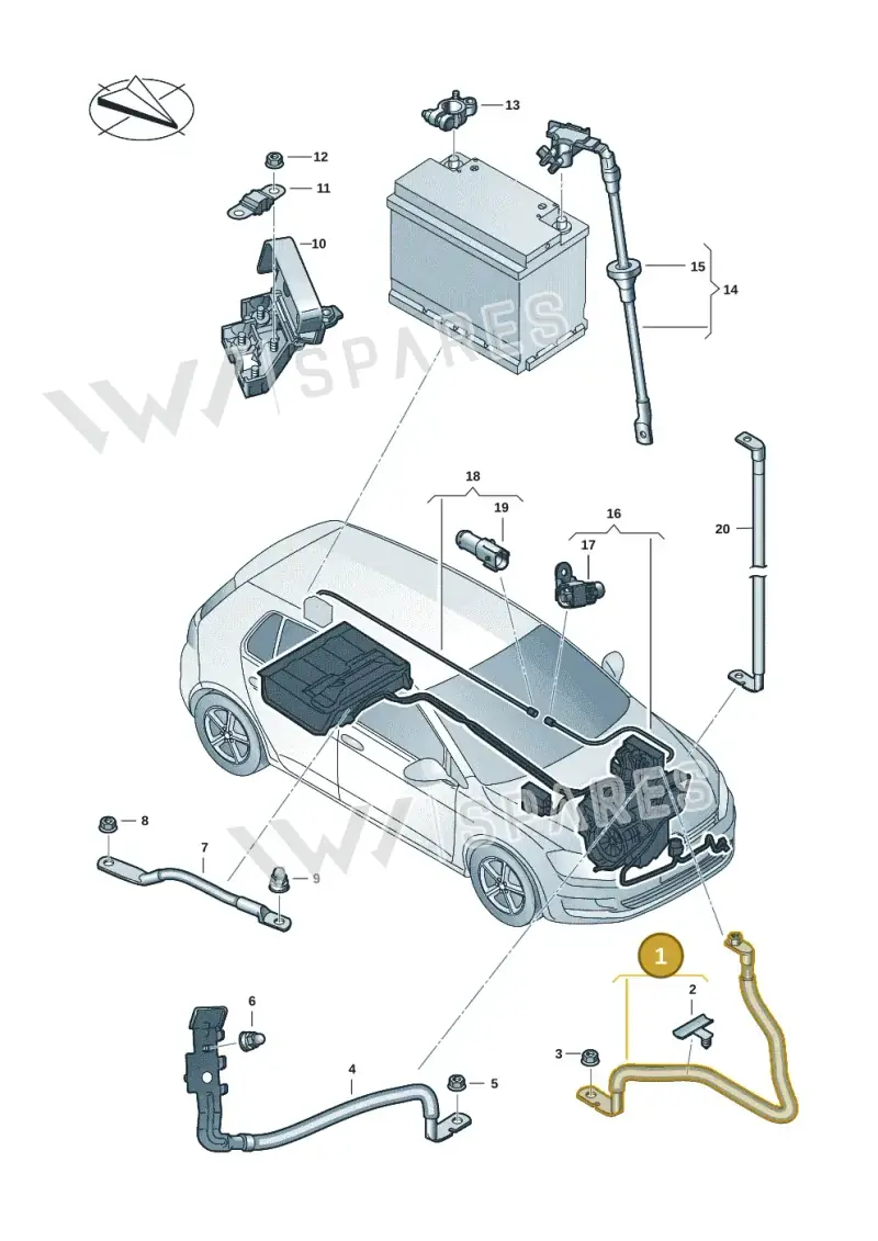 5H0971225 — Skoda Octavia (2019-2022) diagram 5h0971005, position 1