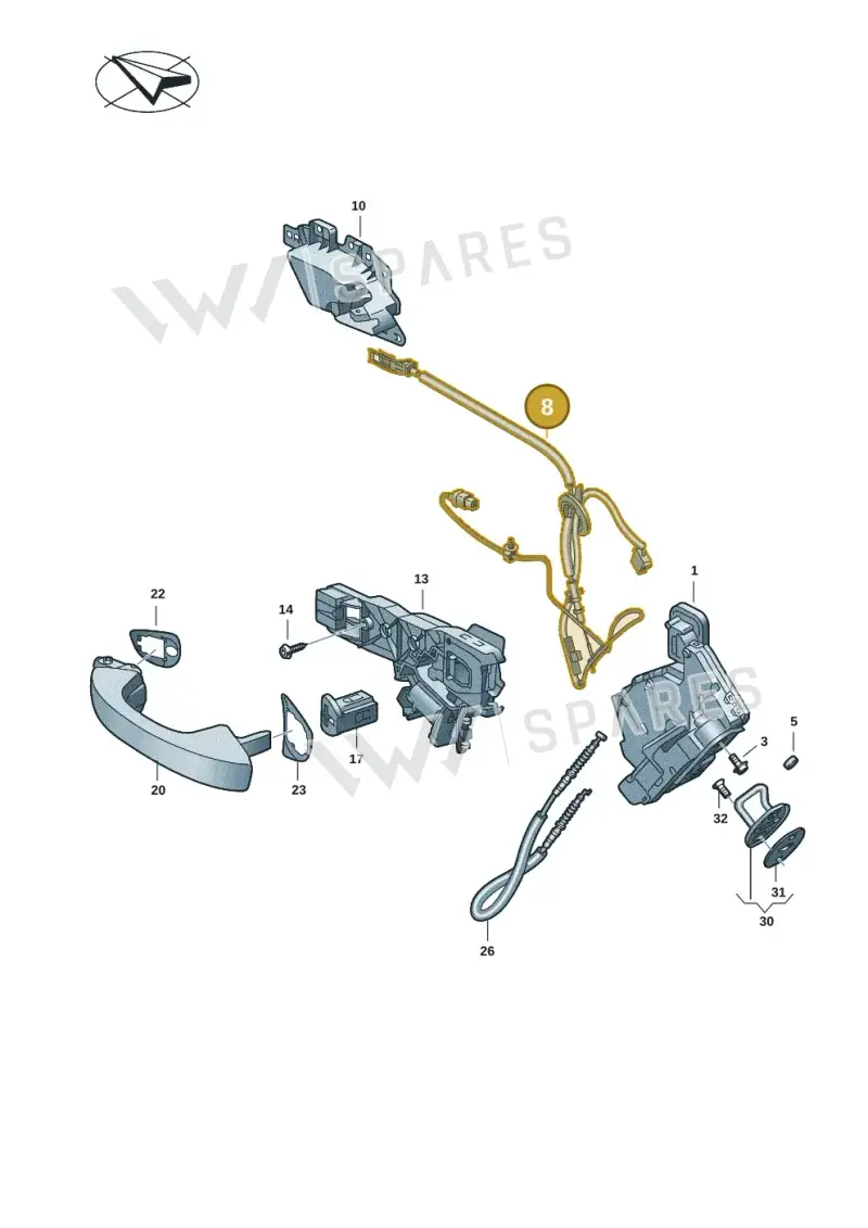 5H0972691 — Volkswagen Golf 2.0 BlueMotion (2019-2024) diagram 5h0839000, position 8