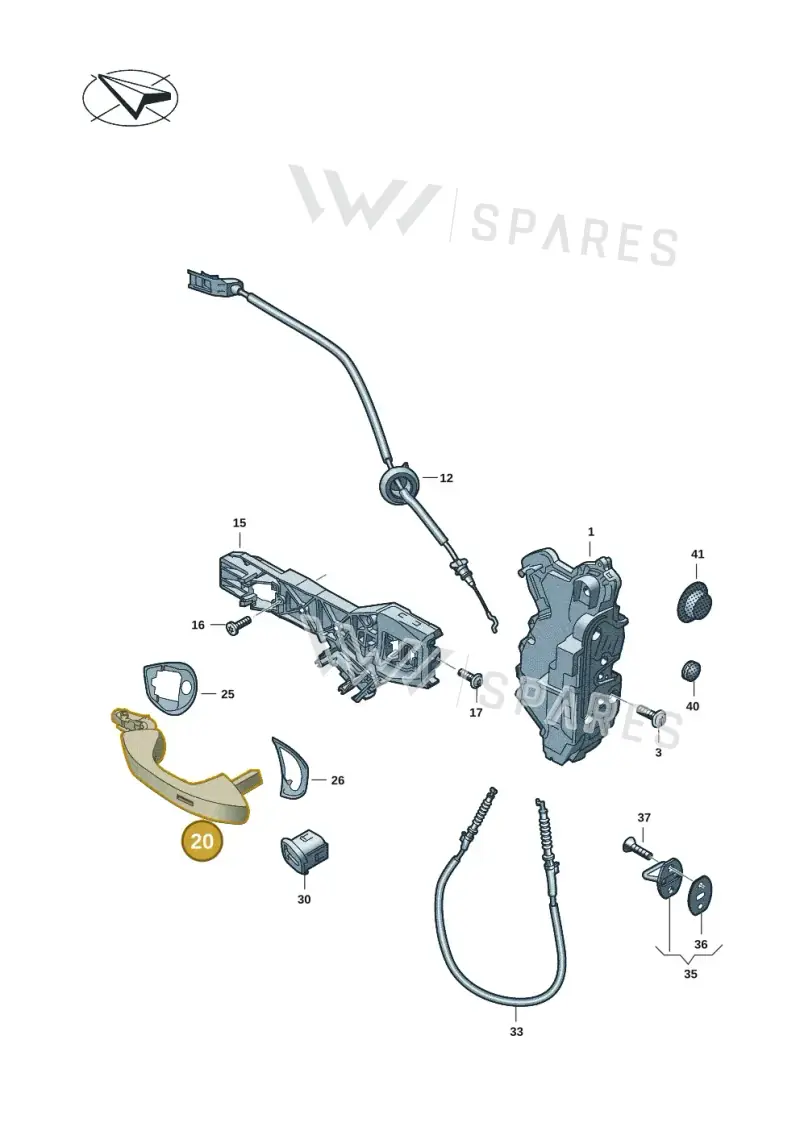 5H1837205FGRU — Volkswagen Passat estate (2023-) diagram 3j0837000, position 20