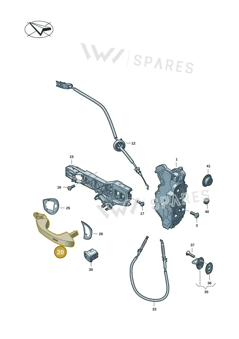 5H1837205RGRU — Volkswagen Passat estate (2023-) diagram 3j0837000, position 20