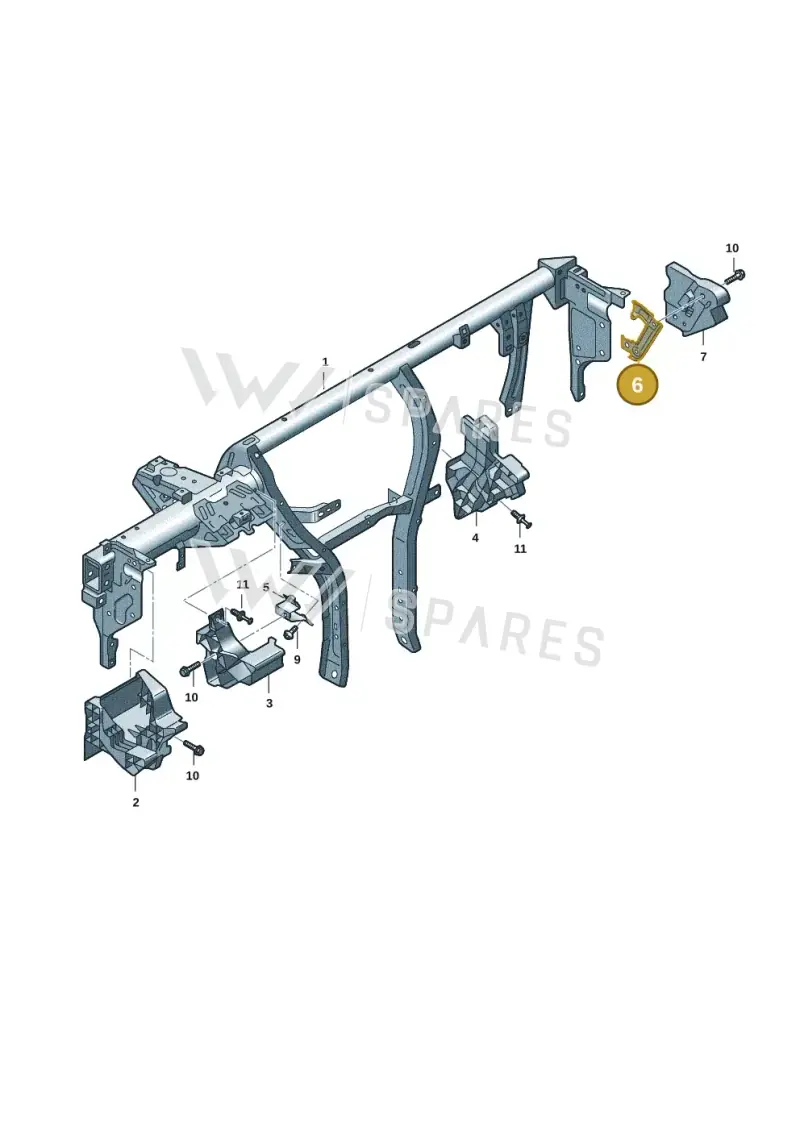 5H1858693 — Volkswagen Golf 2.0 BlueMotion (2019-2024) diagram 5h0857005, position 6