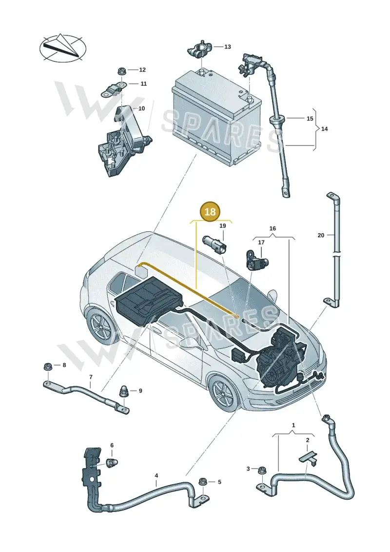 5H1971228C — Volkswagen Golf (2019-2025) diagram 5h0971005, position 18