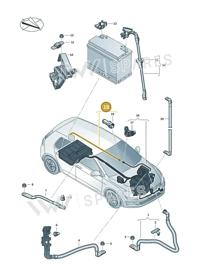 5H1971228 — Skoda Octavia (2019-2022) diagram 5h0971005, position 18