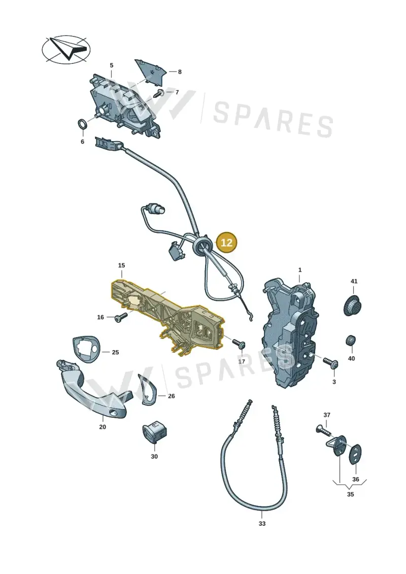 5H4972295Q — Volkswagen Golf 2.0 BlueMotion (2019-2024) diagram 5h0837000, position 12