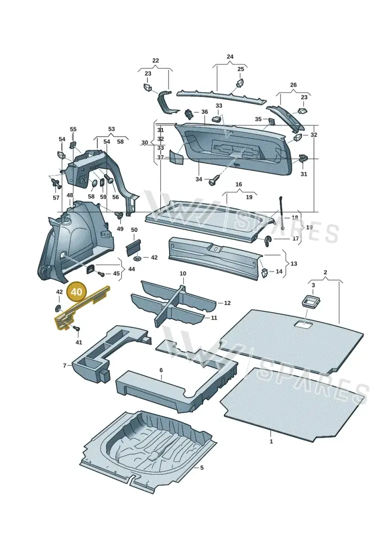 5H6858832A4PK — Volkswagen Golf 2.0 BlueMotion (2019-2024) diagram 5h0867080, position 40