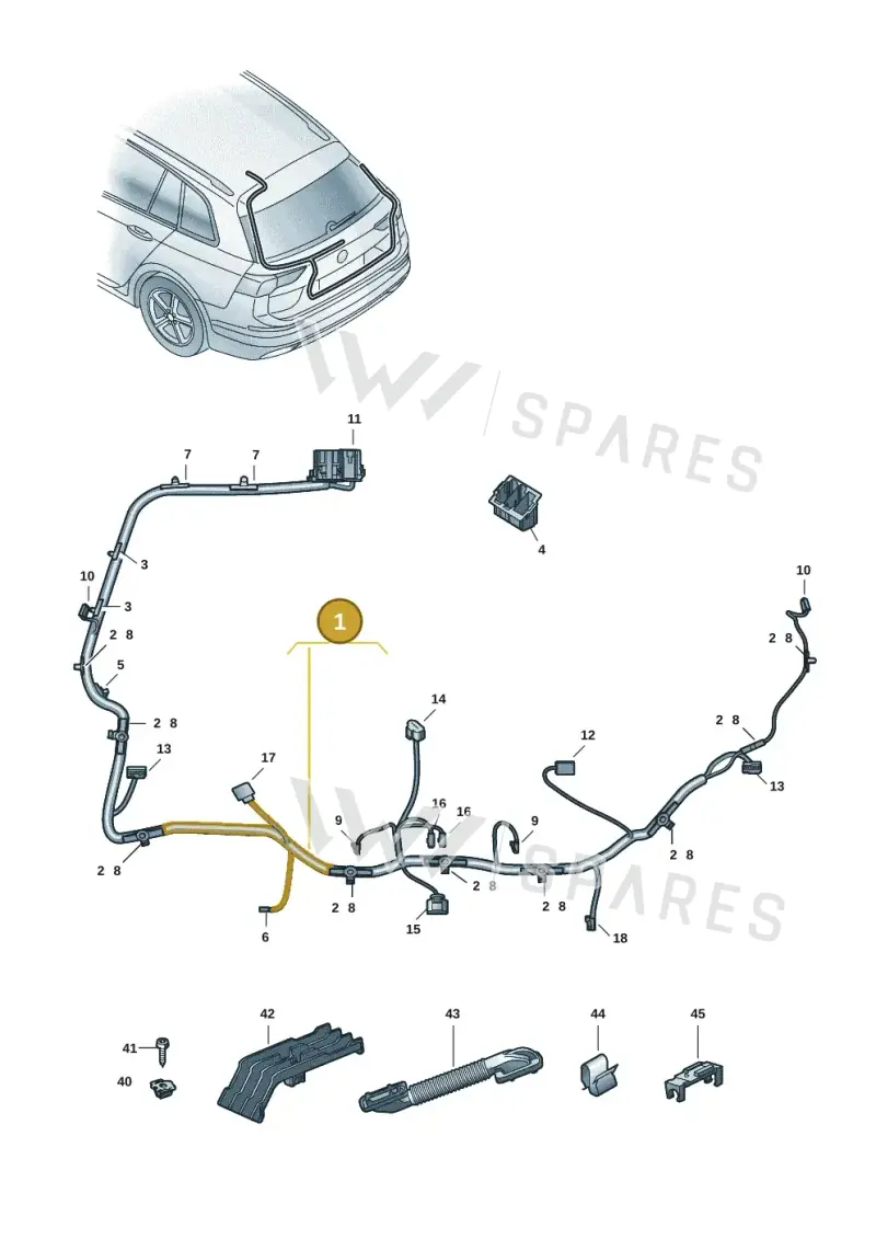 5H9971147 — Volkswagen Golf (2019-2025) diagram 5h0972090, position 1