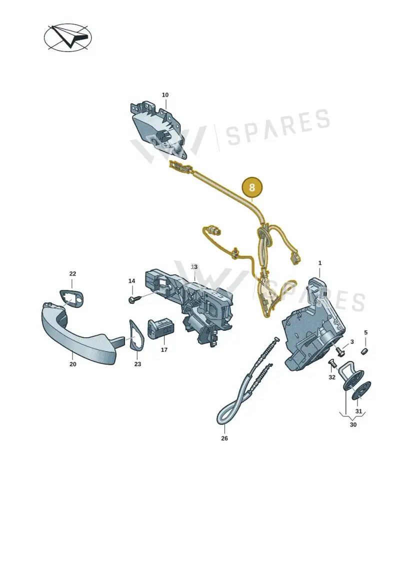 5H9972691C — Volkswagen Golf 2.0 BlueMotion (2019-2024) diagram 5h0839000, position 8
