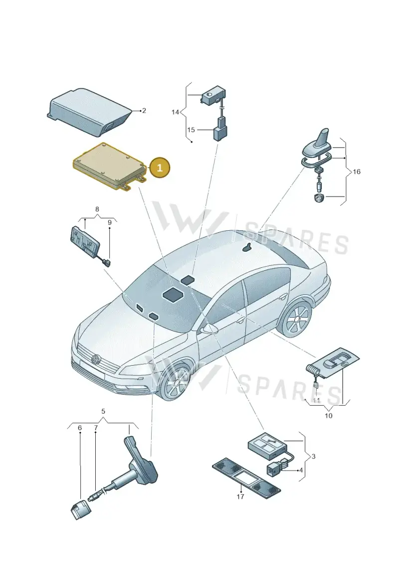 5K0035730F — Volkswagen Passat saloon (2010-2015) diagram 702035540, position 1
