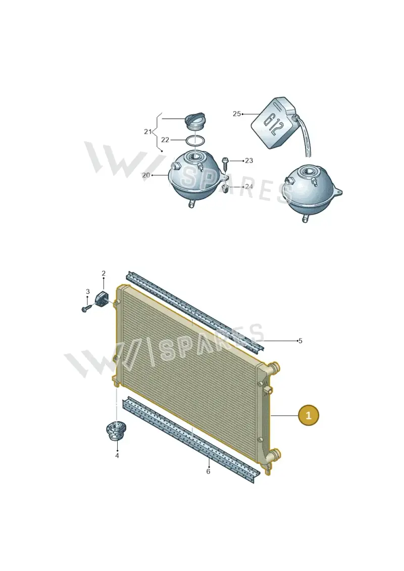 5K0121253F — Volkswagen Passat CC (2011-2016) diagram 737121830, position 1