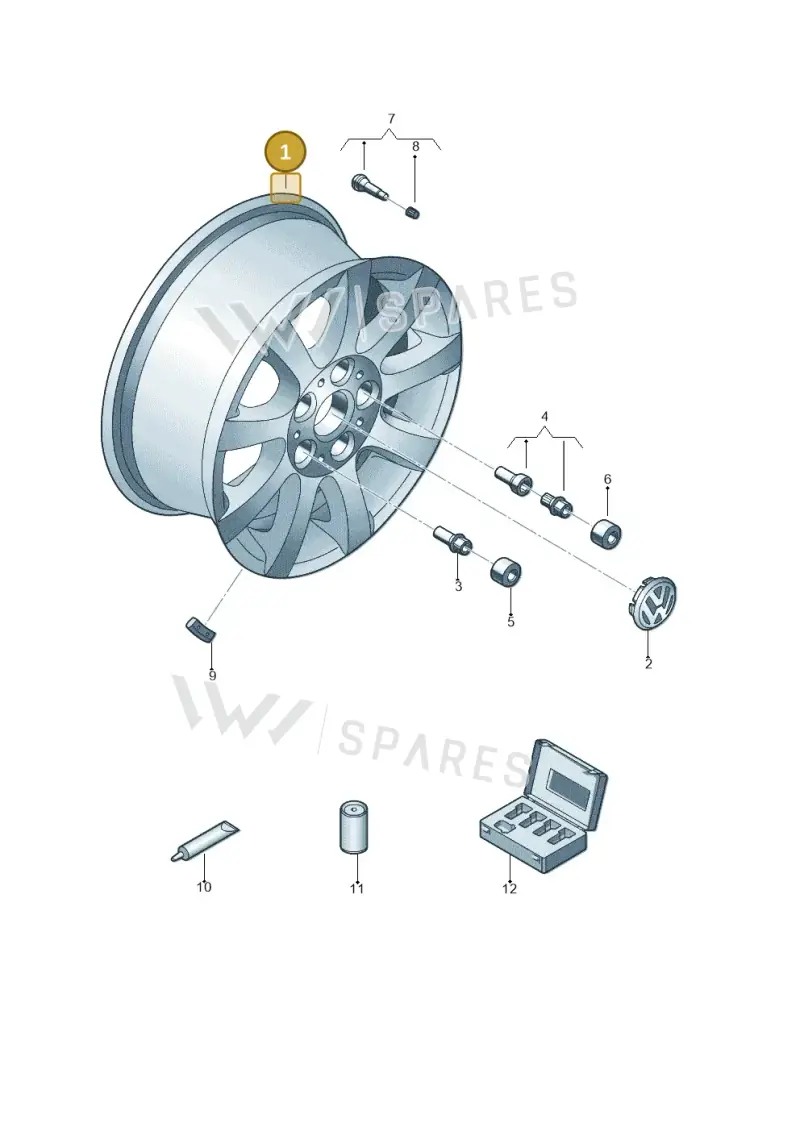5K0601025J8Z8 — Volkswagen Jetta (2014-2017) diagram 775601500, position 1