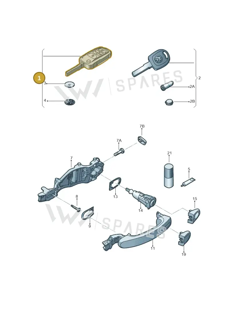 5K0837202AHINF — Volkswagen Jetta (2014-2017) diagram 692837010, position 1