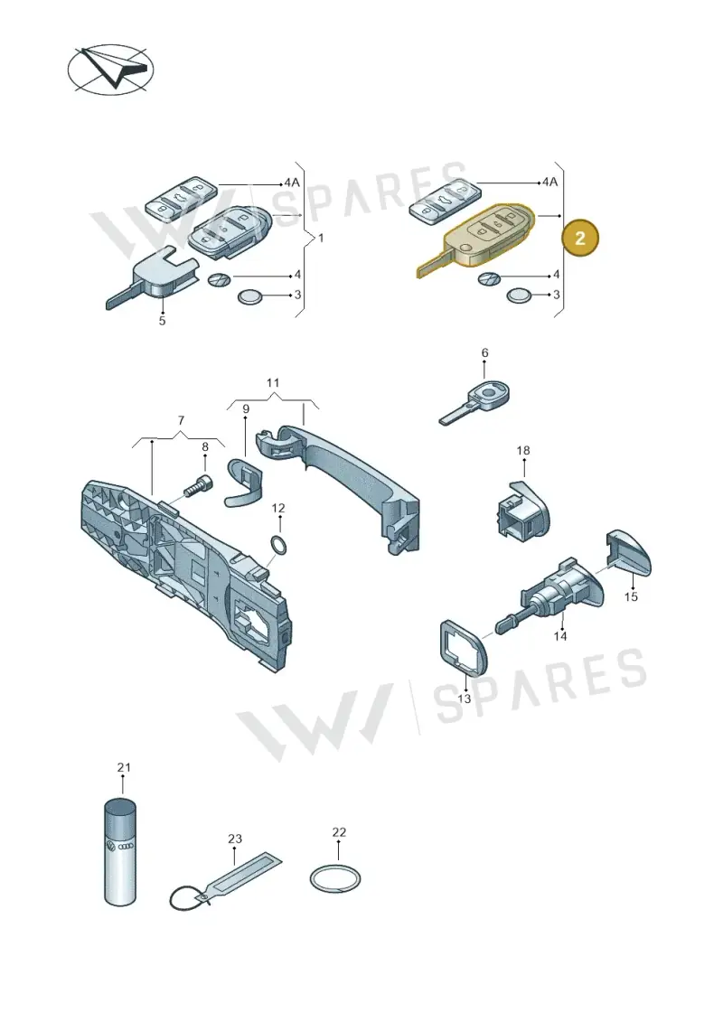 5K0837202HROH — Volkswagen Tiguan (2011-2018) diagram 634837100, position 2