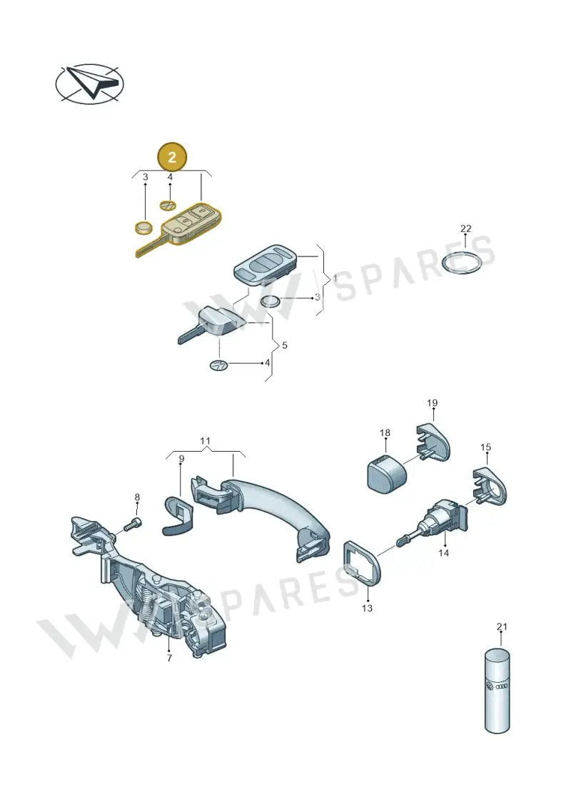 5K0837202QINF — Volkswagen Golf Plus (2011-2014) diagram 459837100, position 2