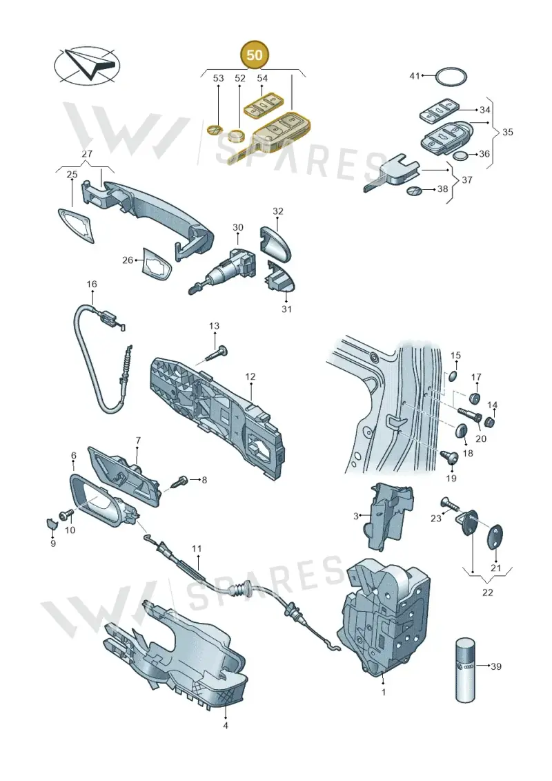 5K0837202QINF — Volkswagen Sharan Blue Motion (2010-2015) diagram 651837000, position 50