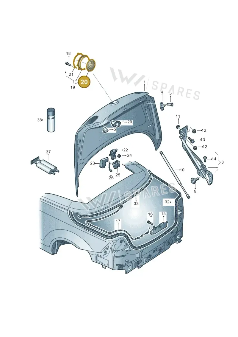 5K0853630BULM — Volkswagen Eos BlueMotion (2010-2015) diagram 482827000, position 20