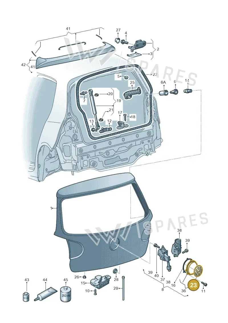 5K0853630BULM — Volkswagen Golf (2011-2013) diagram 649827100, position 23