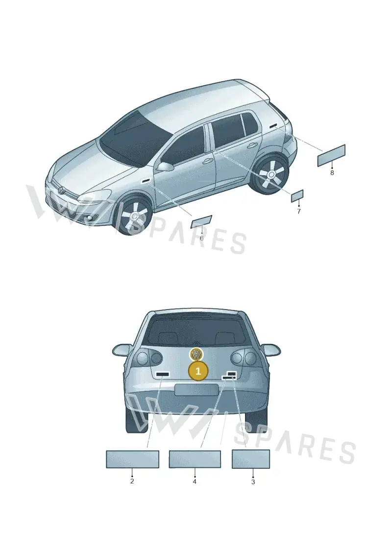 5K0853630BULM — Volkswagen Golf (2011-2013) diagram 649853200, position 1