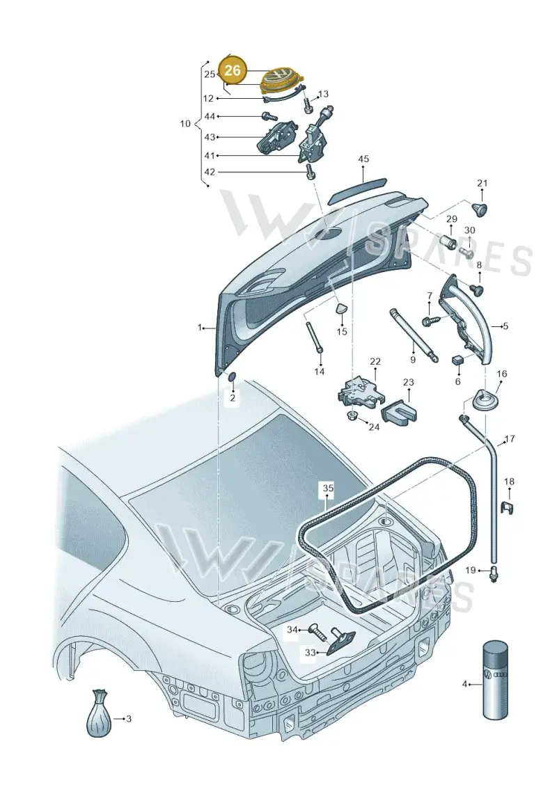 5K0853630BULM — Volkswagen Passat saloon (2010-2015) diagram 702827100, position 26