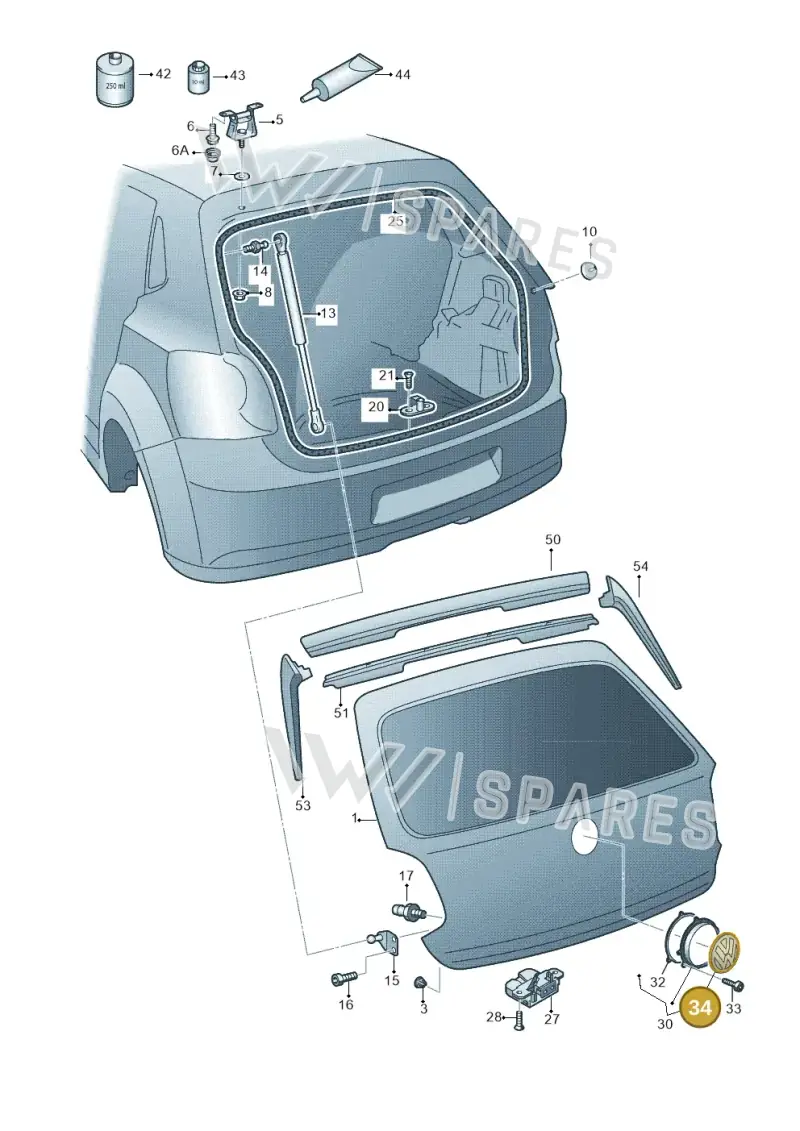 5K0853630BULM — Volkswagen Polo (2012-2014) diagram 672827000, position 34