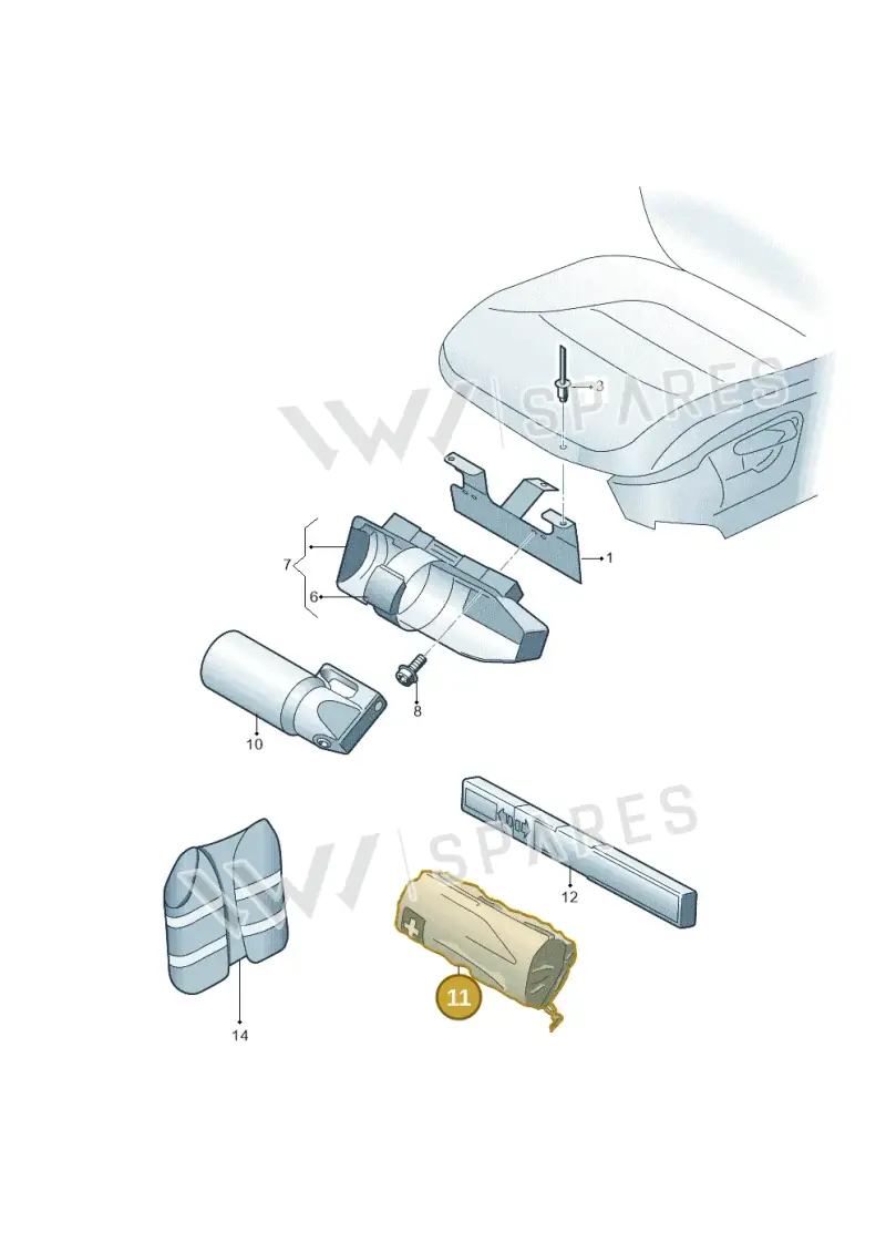 5K0860282A — Volkswagen Sharan BlueMotion (2015-2022) diagram 689860000, position 11