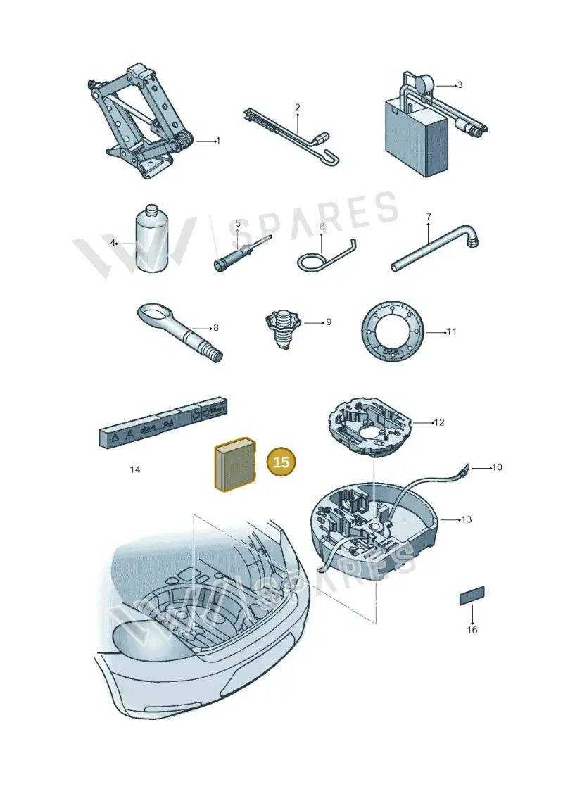 5K0860282A — Volkswagen Beetle (2016-2019) diagram 715012000, position 15