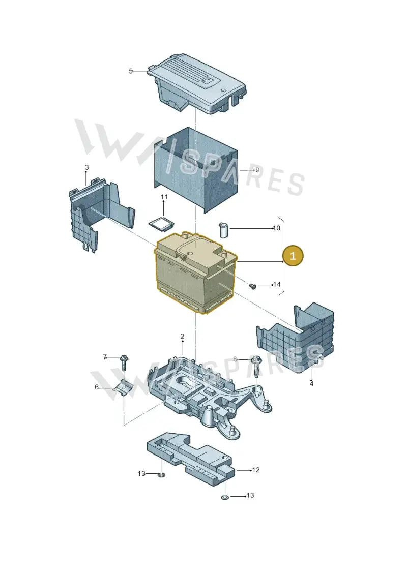 5K0915105A — Volkswagen Jetta (2014-2017) diagram 692915000, position 1