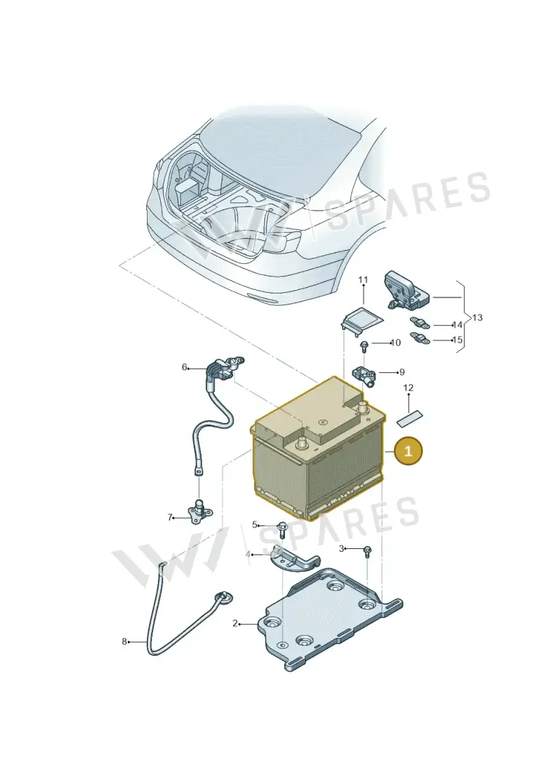 5K0915105D — Volkswagen Jetta (2014-2017) diagram 692915050, position 1