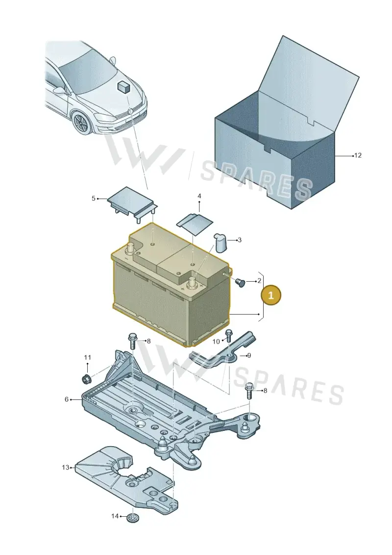 5K0915105D — Volkswagen Golf 1.4 BlueMotion (2014-2017) diagram 746915000, position 1