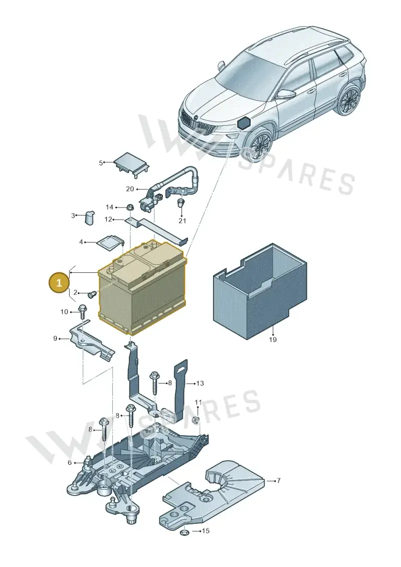 5K0915105E — Skoda Karoq (2017-2022) diagram 834915000, position 1
