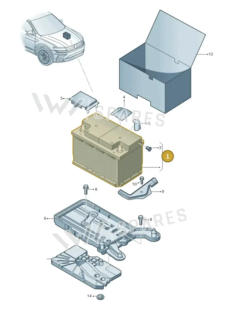 5K0915105E — Volkswagen Tiguan (2017-) diagram 884915000, position 1