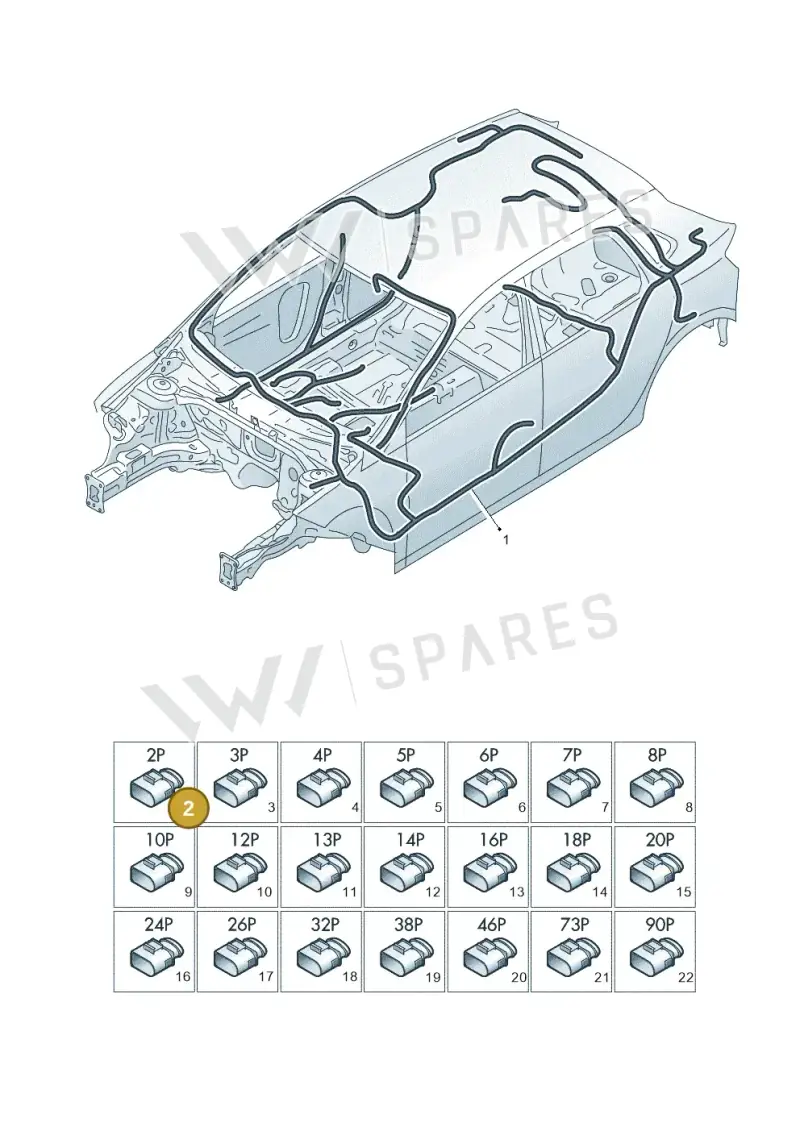 5K0971582 — Volkswagen Polo (2017-2025) diagram 837971810, position 2