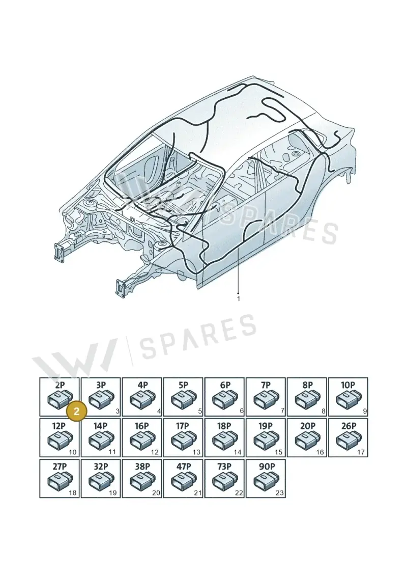 5K0971582 — Volkswagen Golf (2015-2019) diagram 867971081, position 2