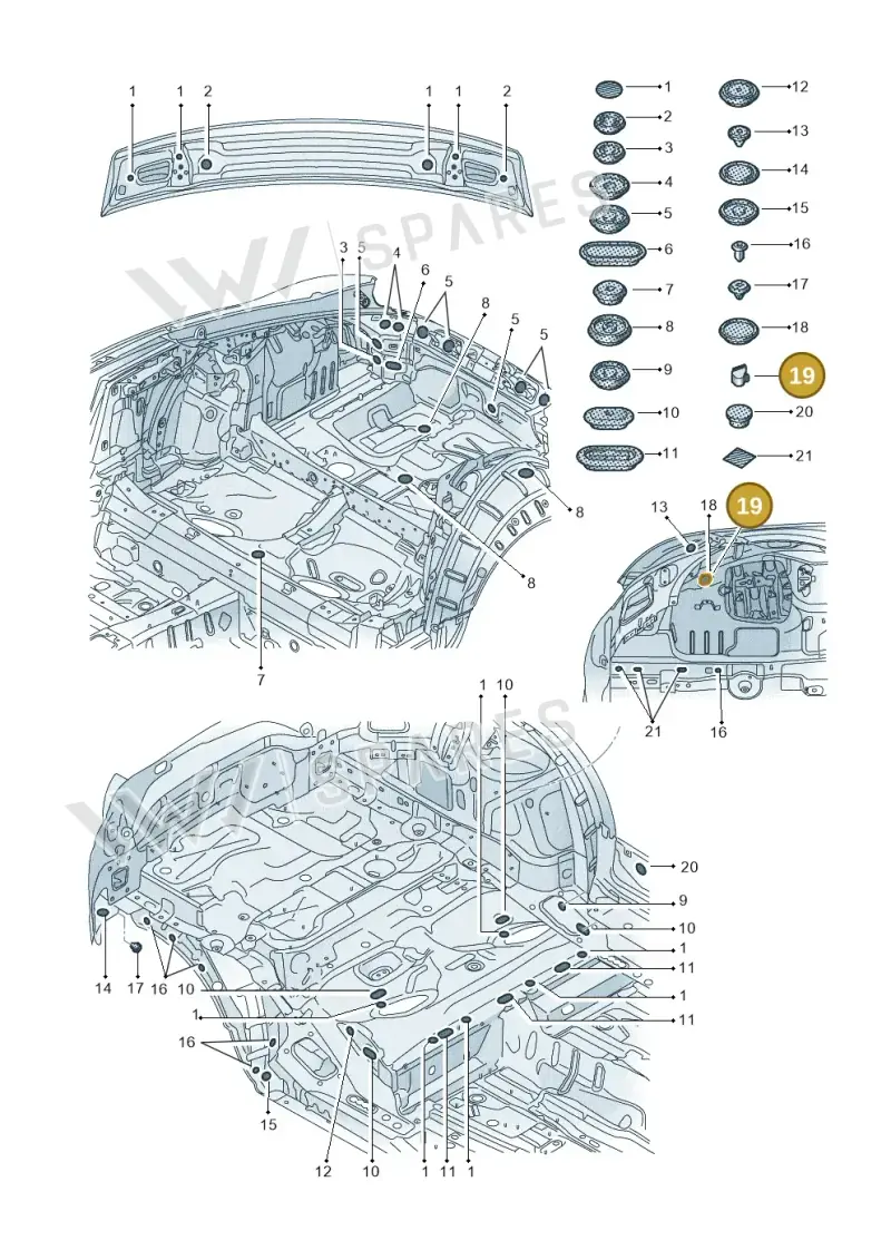 5K0971842A — Audi TT RS (2016-2023) diagram 850803360, position 19