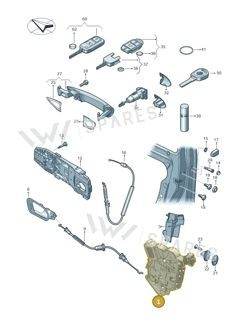 5K1837015D — Volkswagen Golf (2011-2013) diagram 649837000, position 1