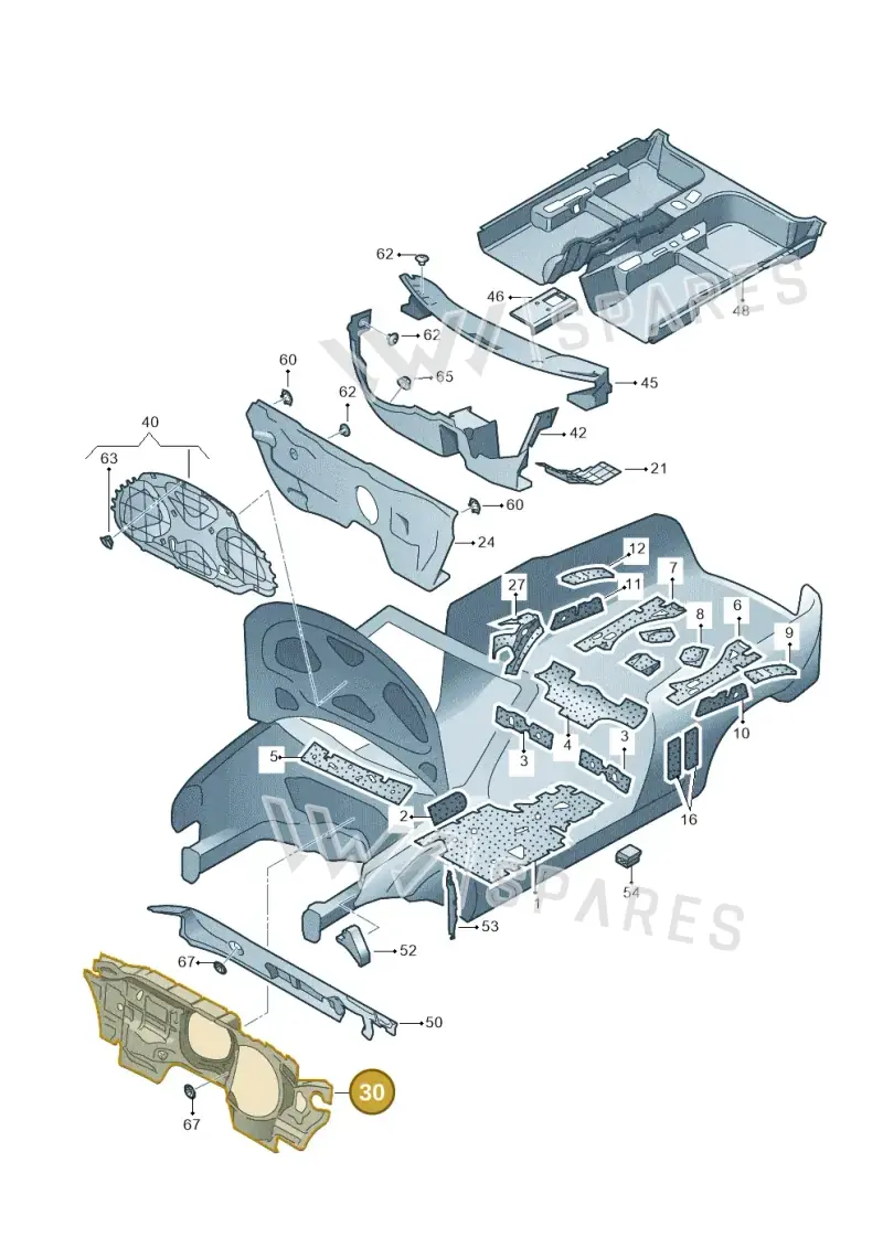 5K1863353E — Volkswagen Eos BlueMotion (2010-2015) diagram 482863200, position 30