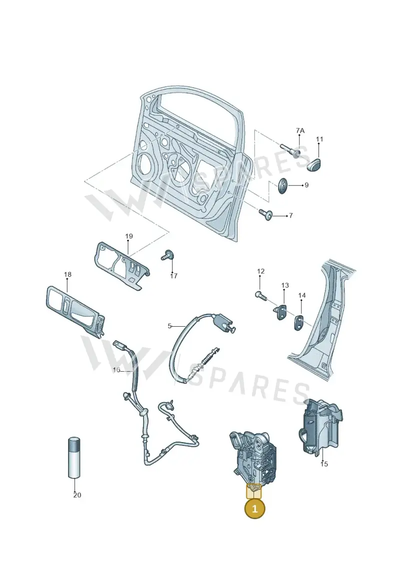 5K2837015B — Volkswagen Jetta 1.4 (2013-2015) diagram 692837000, position 1