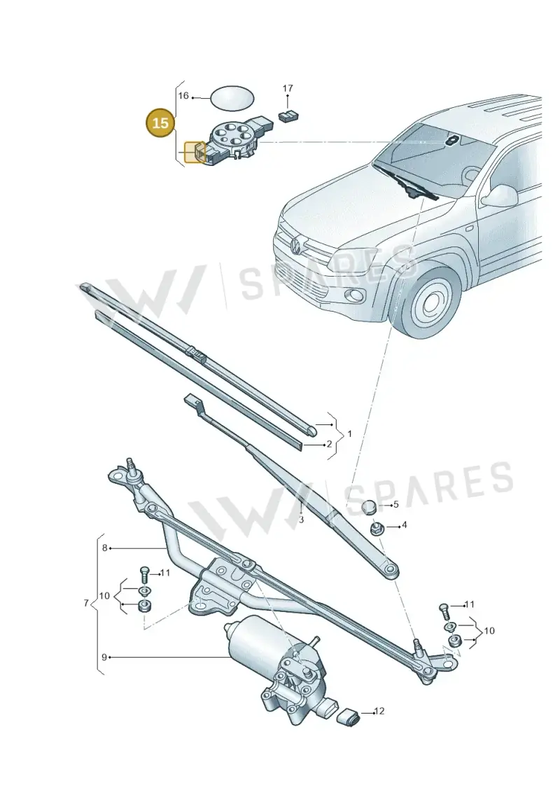 5K7955559C — Volkswagen Amarok twin cab (2022-) diagram 894955000, position 15