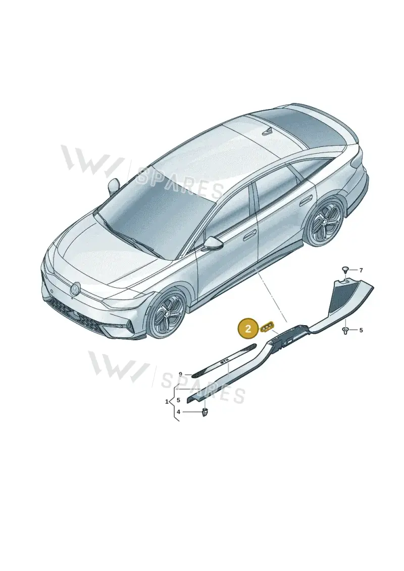5LA853678A4PK — Volkswagen ID.7 Limousine Pro (2023-) diagram 14b853100, position 2