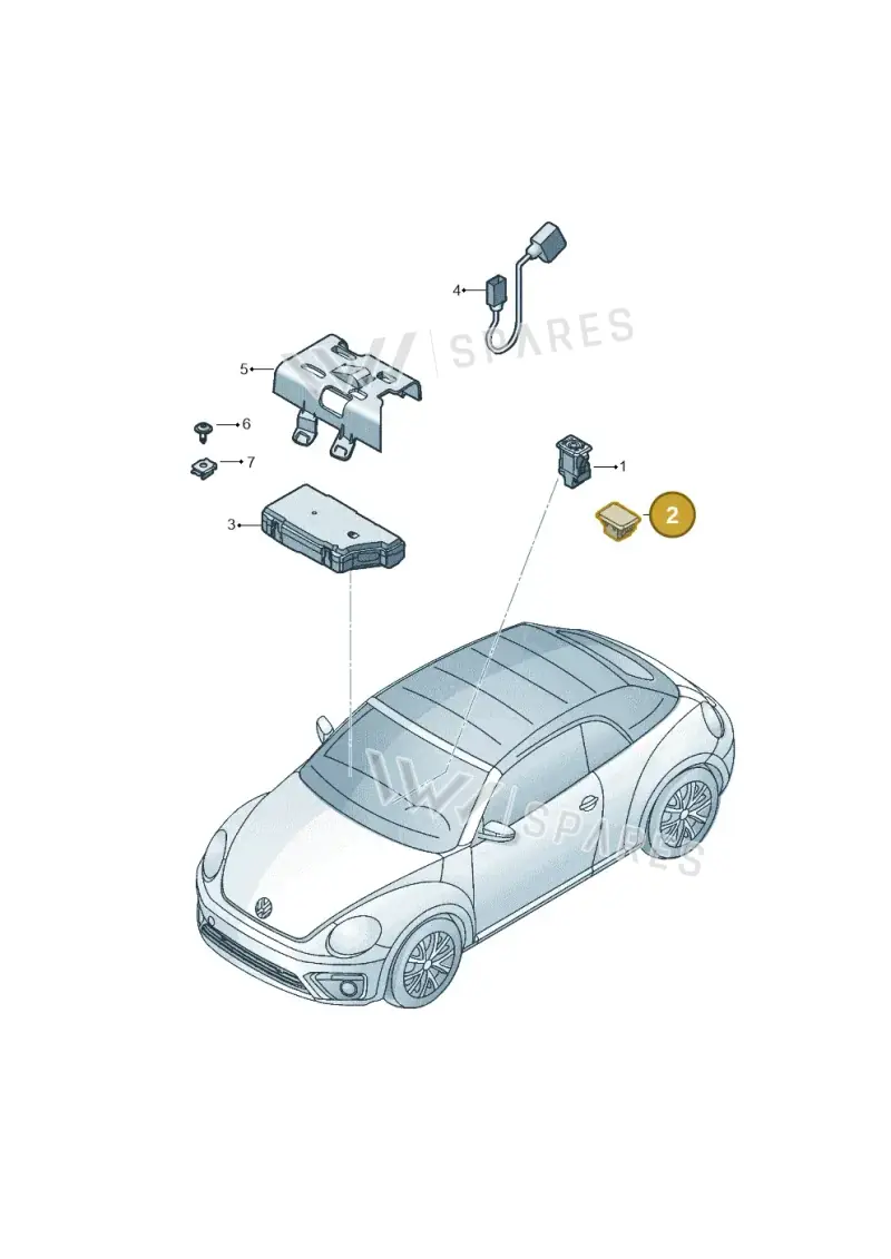 5M0035345 — Volkswagen New beetle cabriolet (2016-2019) diagram 802035780, position 2