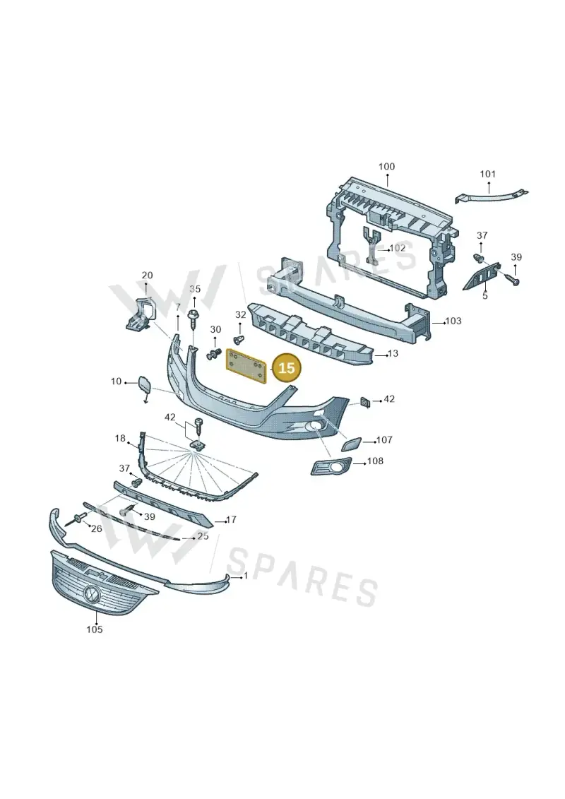 5M0807287B9B9 — Volkswagen Tiguan 4Motion (2011-2018) diagram 634807100, position 15