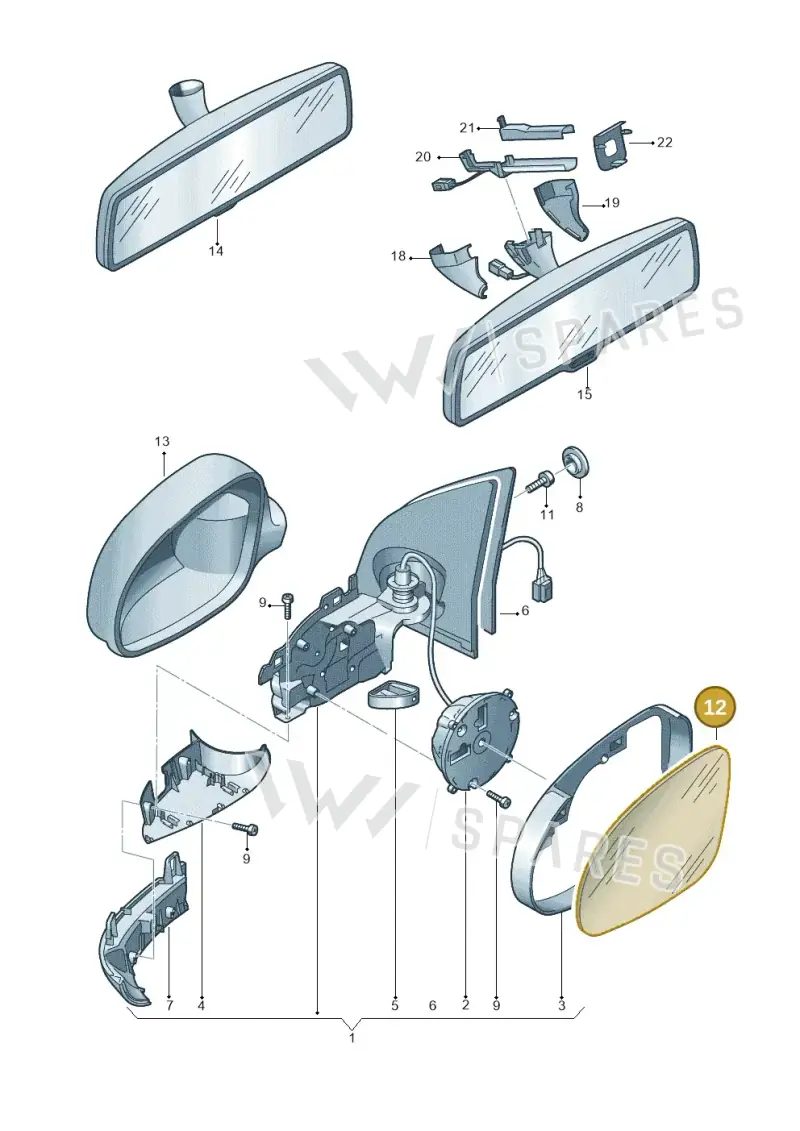 5M0857521D — Volkswagen Jetta variant (2009-2014) diagram 420857400, position 12
