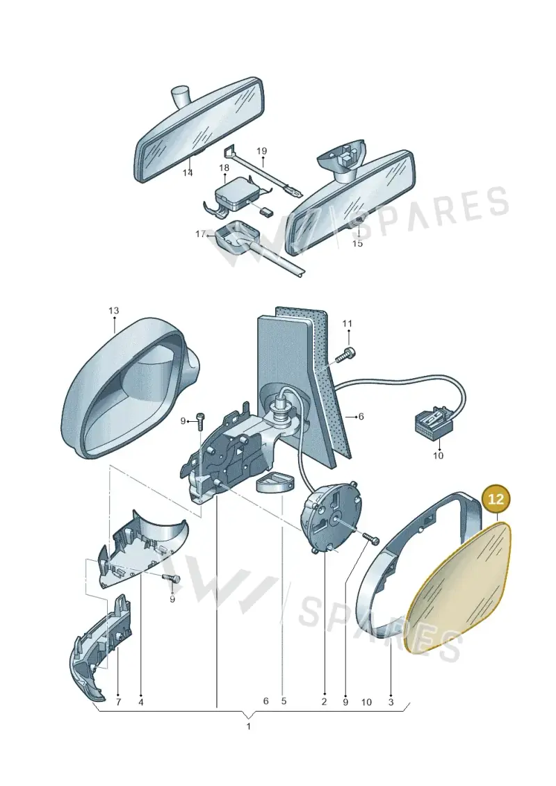 5M0857522F — Volkswagen Golf Plus (2011-2014) diagram 650857400, position 12